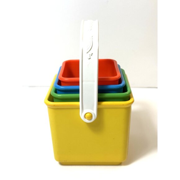 Retro 1986 Fisher Price Activity Blocks Nesting Stacking Toy - Picture 4 of 8